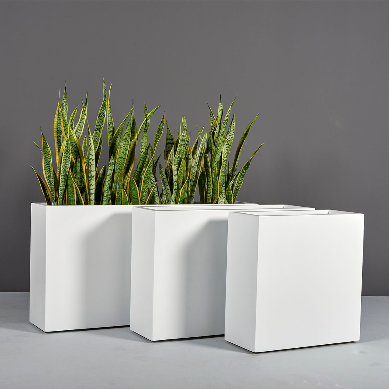 Thumbs-Up Milano Large Sq Upright Planter White image
