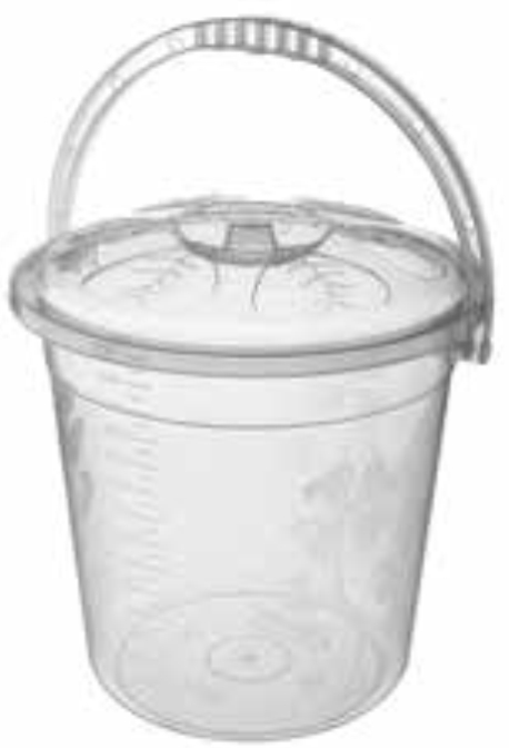 Asude Plastic 20 Lt Transparent Bucket With Lid image