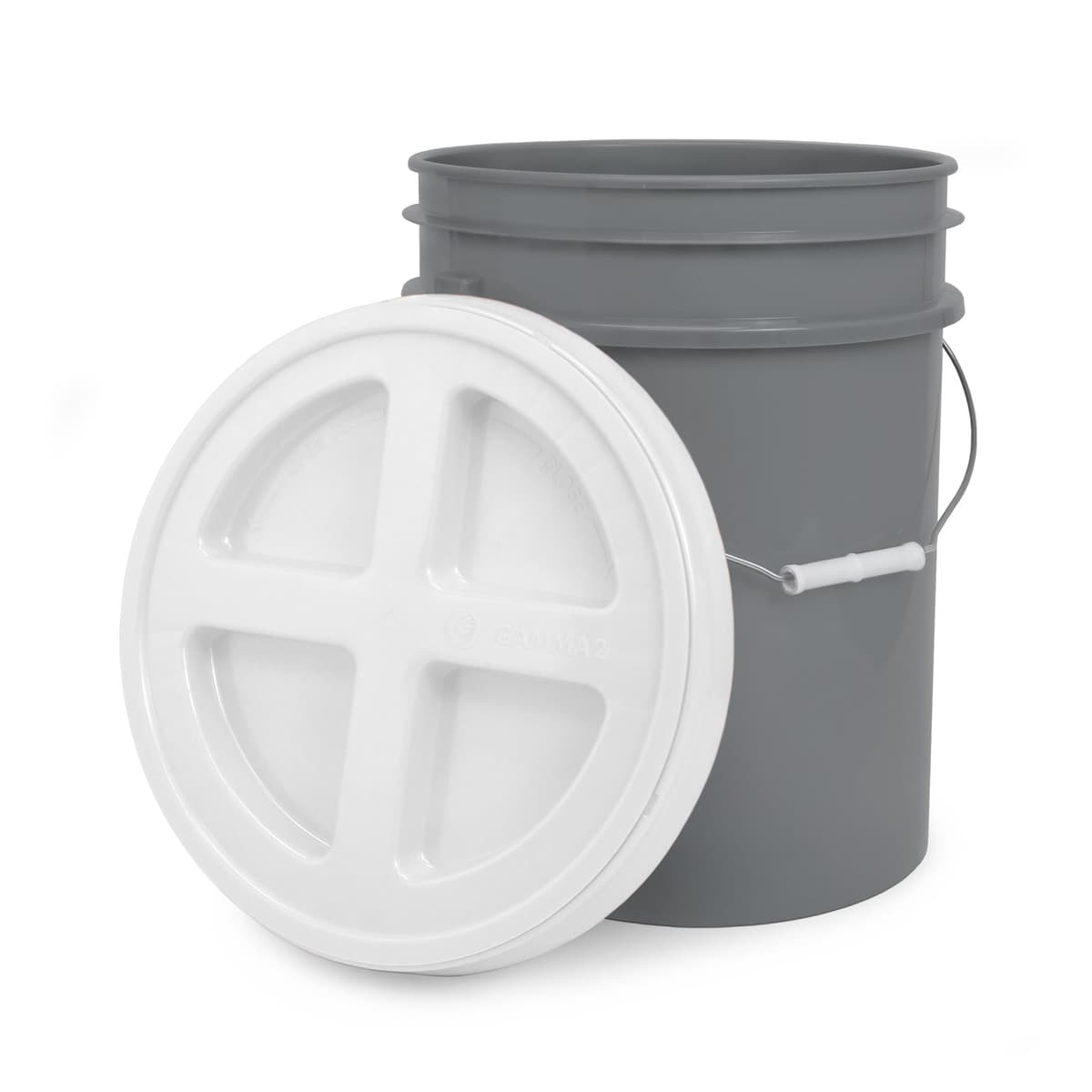 Asude Plastic 5 Lt Cool Gray Bucket With Lid