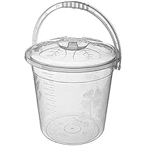 Asude Plastic 20 Lt Bucket With Lid Cool Grey image
