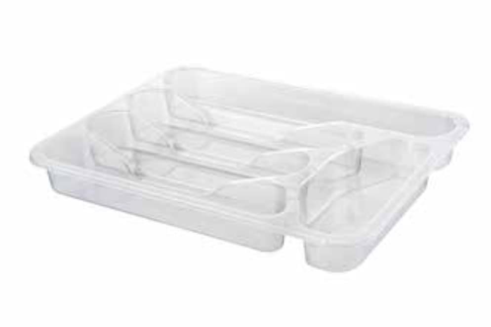 Asude Plastic Big Size Transparet Cutlery Tray