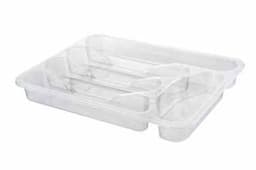 Asude Plastic Big Size Transparet Cutlery Tray 1