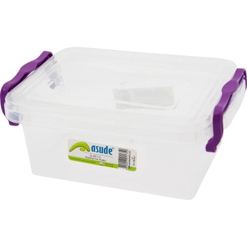 Asude Plastic Square Deep Crystal Storage Container 1.20 Lt