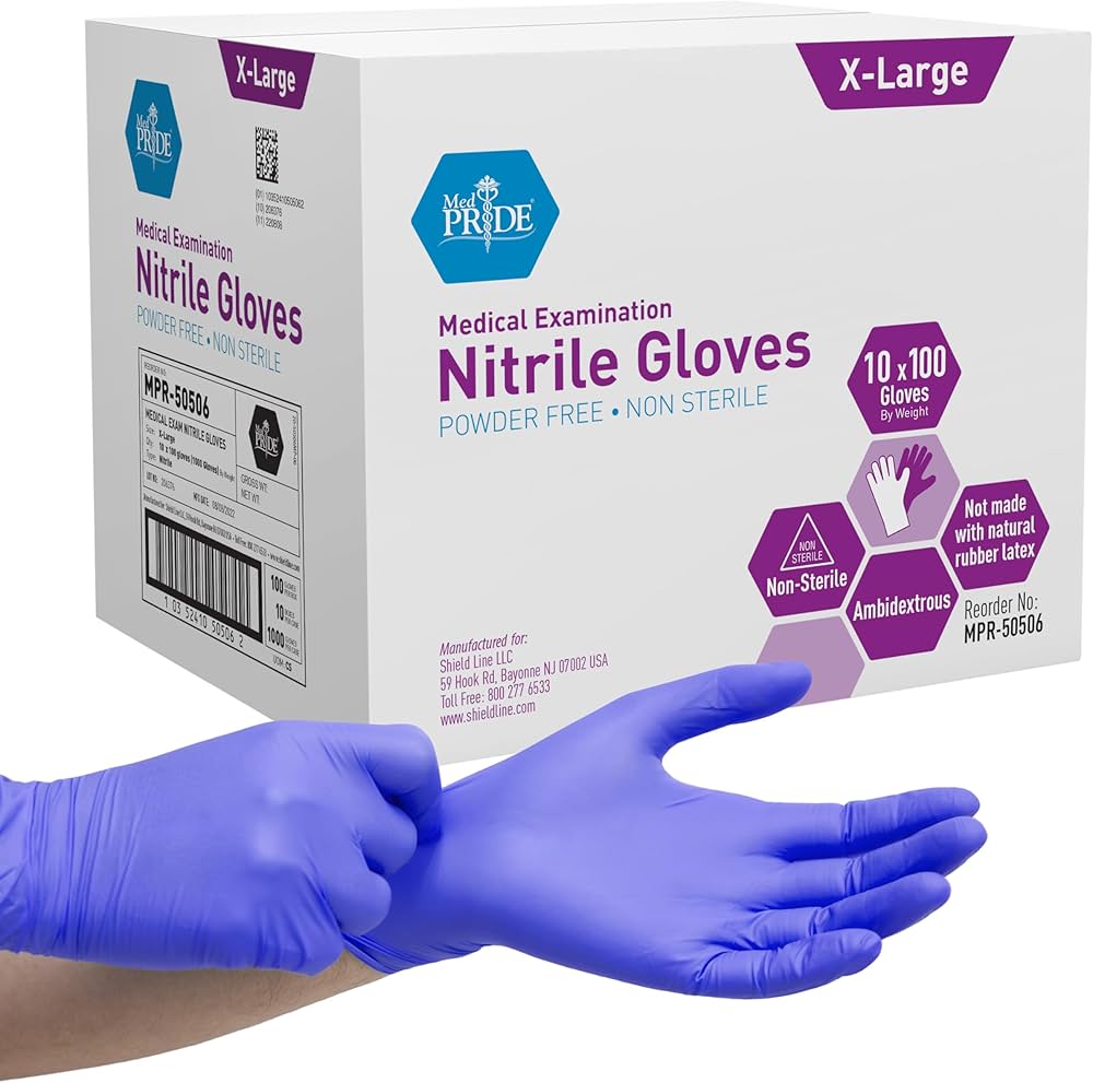NITRILE Gloves Clear Powder Free LARGE X 1000 ECO image
