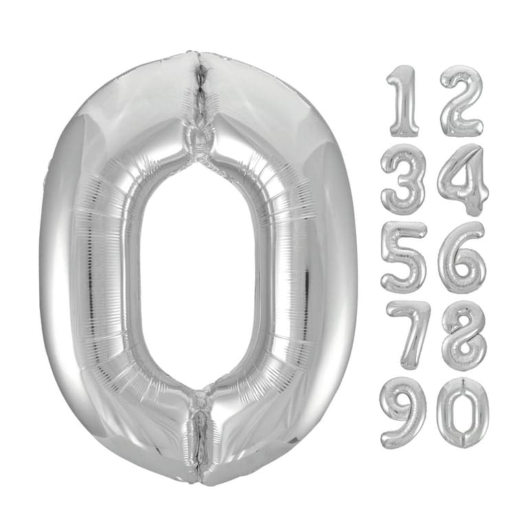 Unique Party  34" Pkg Silver Foil Blln-9