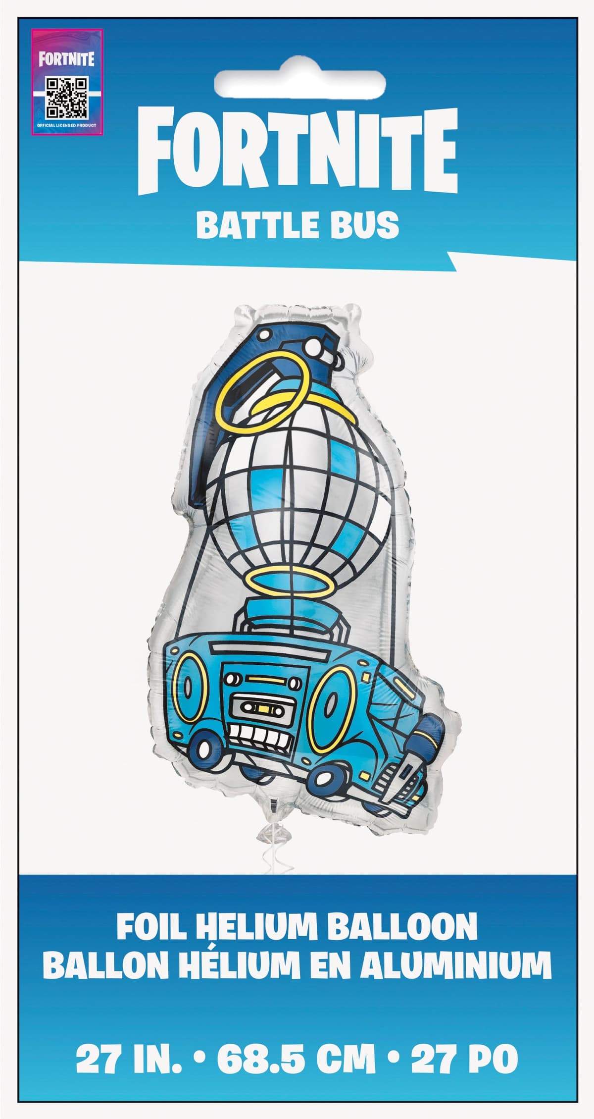 Unique Party Unique Frtn Btl Bus Shaped Foil Balloon 27"