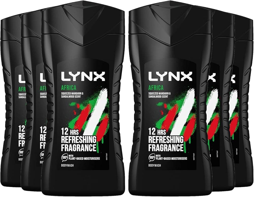LYNX SHOWER GEL 225ml - BLACK (x6)