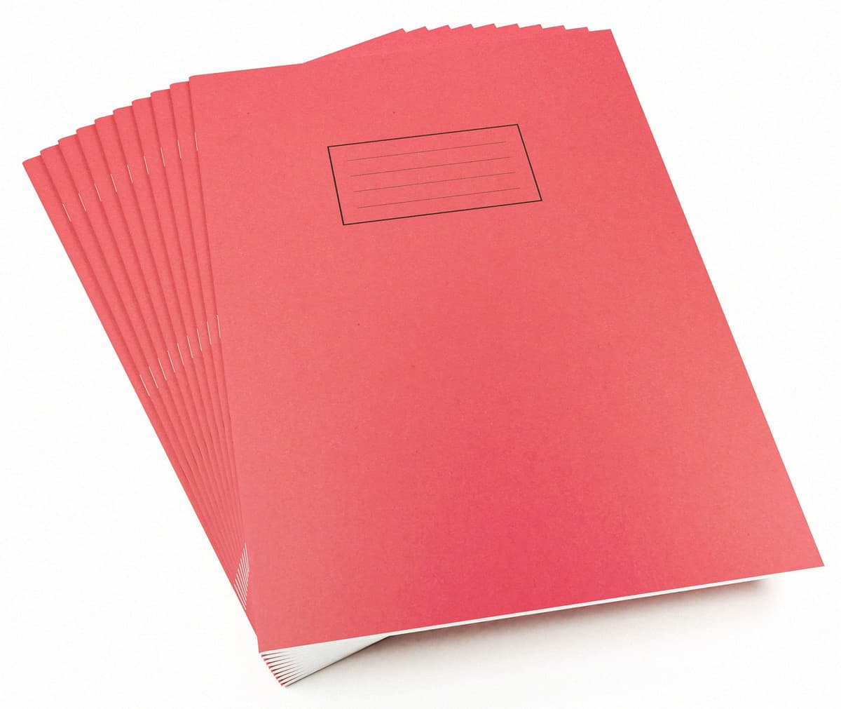 Silvine A5 Exercise Book 40 LVS Red (EX101) - Lined with margin