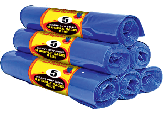 Better Options 5 Heavy Duty Strong Blue Rubble Sacks 
