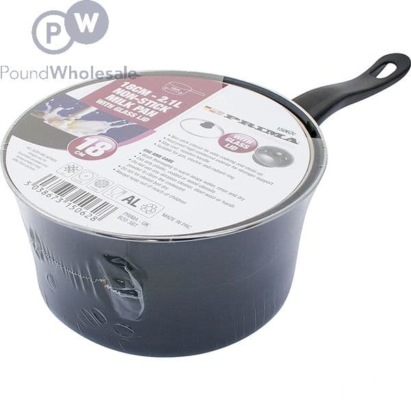 Prima 18cm Milkpan With Glass Lid