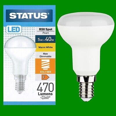 STATUS 5w=40w Led R50 Spot E14 Ww Pearl 1pk Box