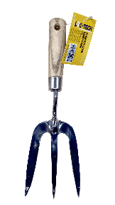 Loc-tech Stainless Steel  Hand Fork Wooden  Handle