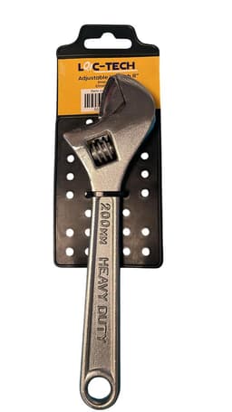 Loc-tech 8" Adjustable Wrench Drop Forged, Chrome Plated 1