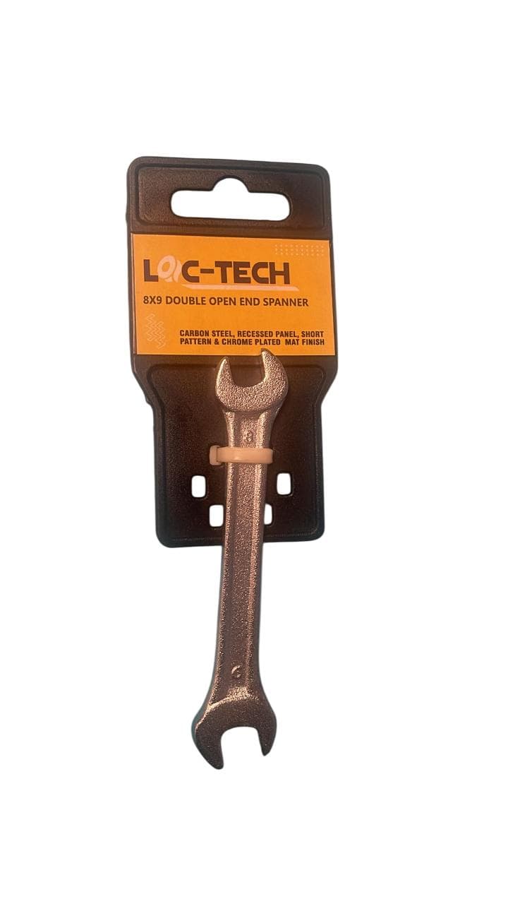 Loc-tech 8x9 Double Open End Spanner Forged Carbon Steel