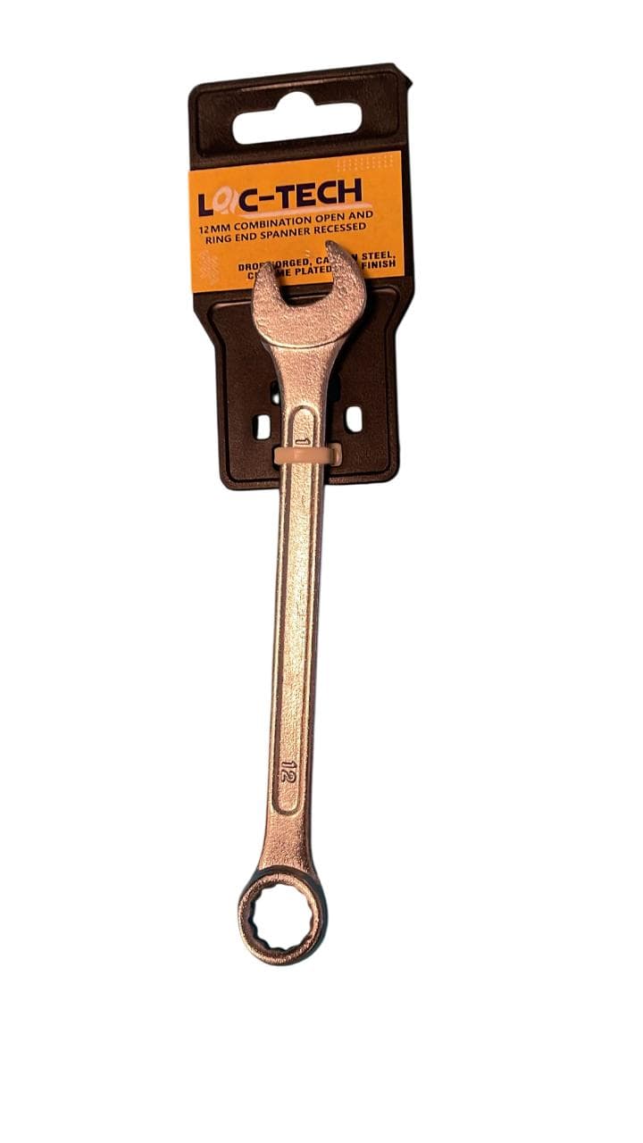 Loc-tech 12 Mm Combination Spanner Forged Carbon Steel