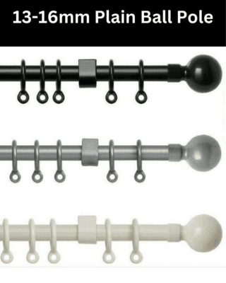 Extensis 16 16-13mm Plain Ball Extendable Pole Set 180-300cm (71-118") Black