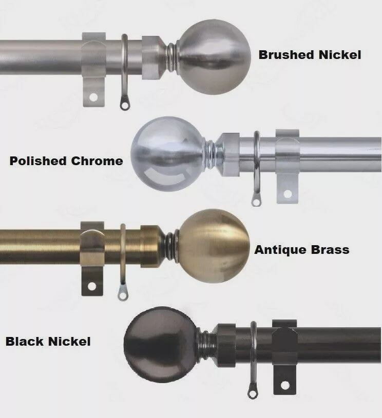 Extensis 28 28mm/25mm Plain Ball Extendable Pole Set 120-210cm (47-83") Black Nickel image