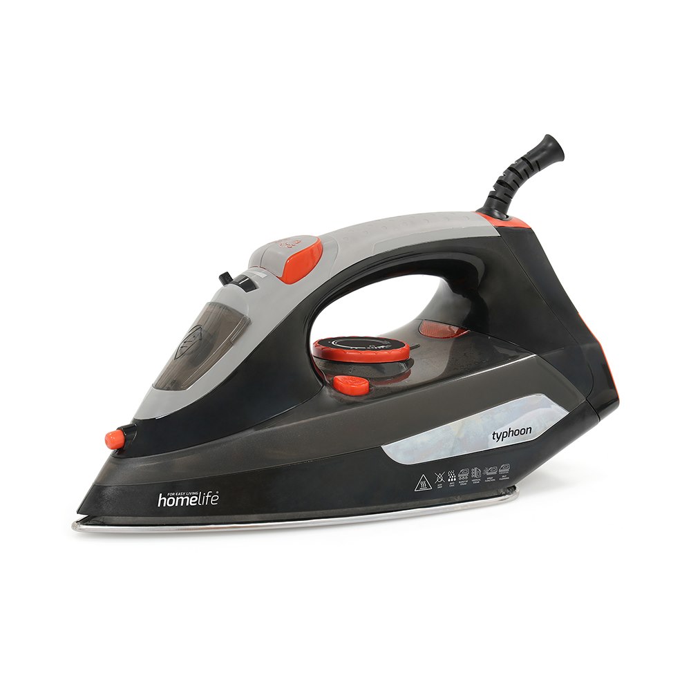 LLOYTRON Homelife 'typhoon' 2200w Steam Iron - Stainless Steel Soleplate image