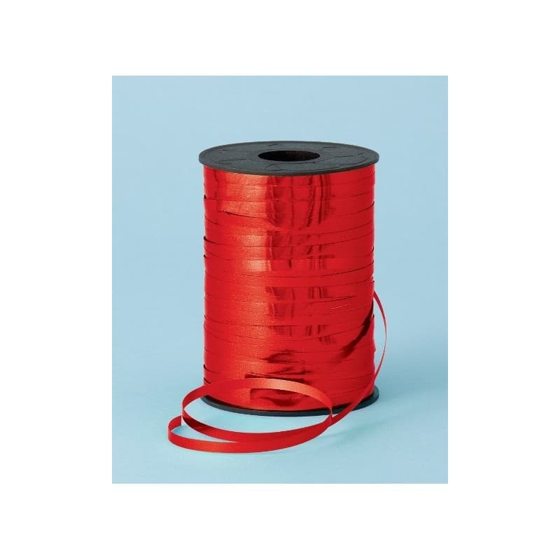 Qualatex Metallic Curling Ribbon 5mm/250m Red