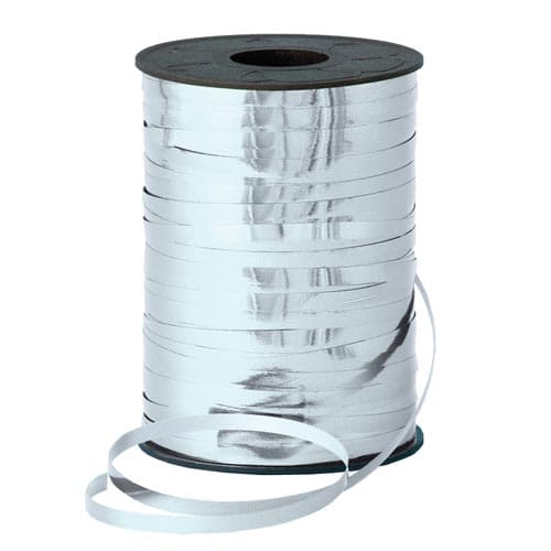 Qualatex Metallic Curling Ribbon 5mm/250m Silver