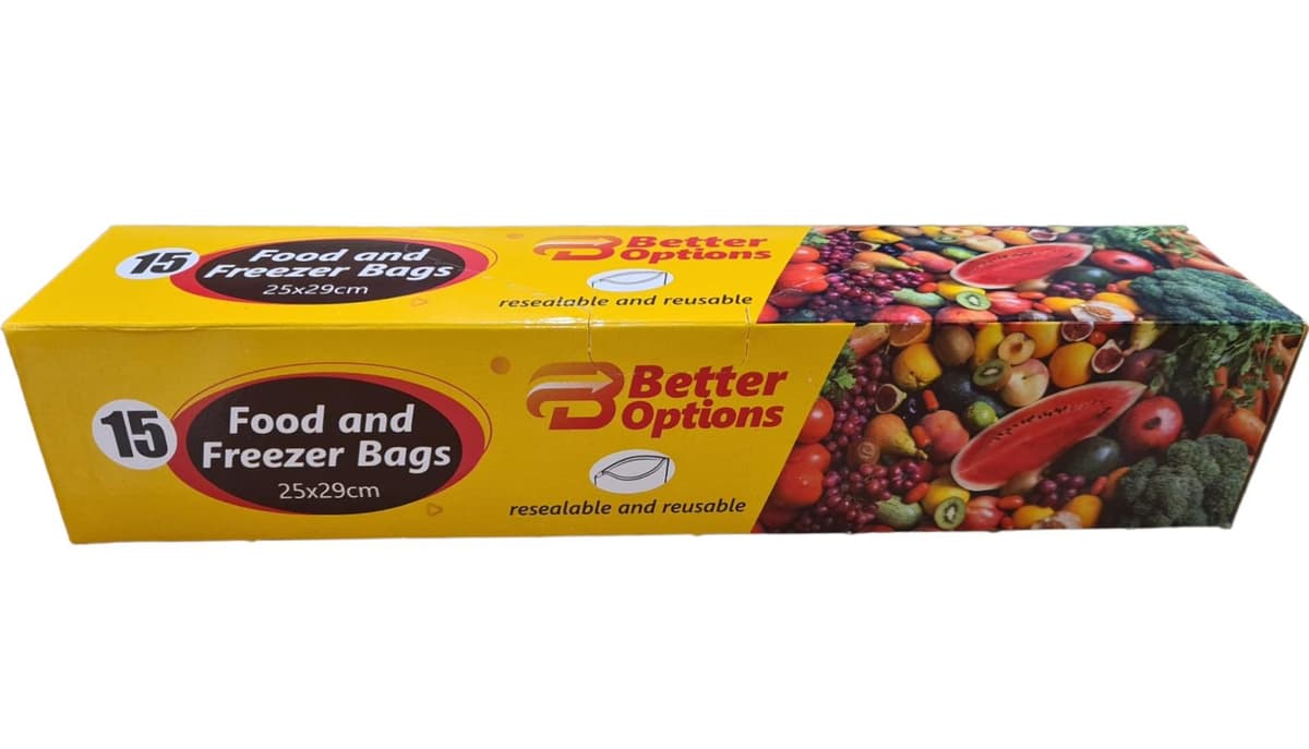 Better Options Food & FREEZER BAG 15pk 25X29CM