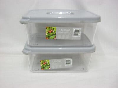 Thumbs-Up San Rectangular Food Container  Grey Lid 1100ml