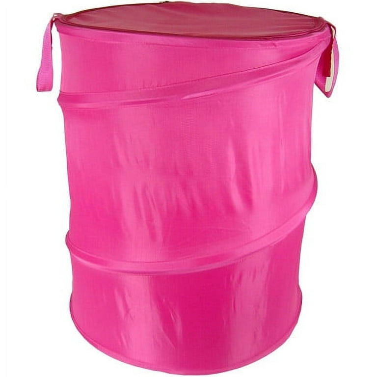 Thumbs-Up Upright Laundry Basket Dark Pink image