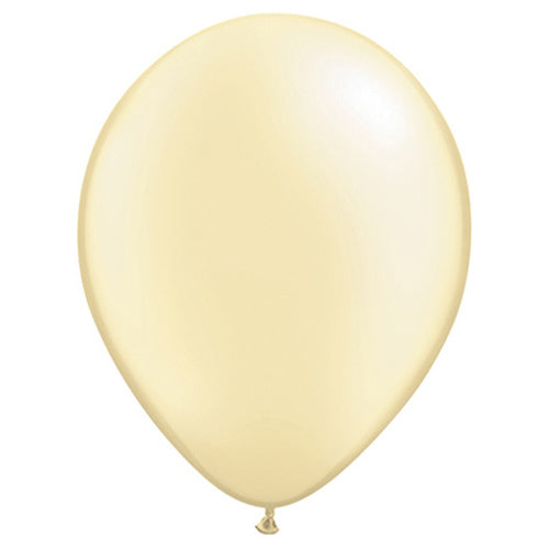 Qualatex 5" Round Pearl Ivory - 100 count (metallic) image