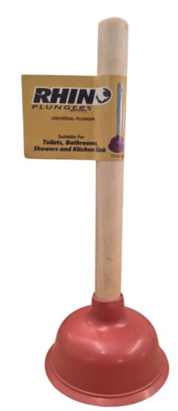 Rhino Wooden Handle Heavy Duty Medium Plunger 2
