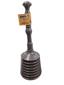 Rhino Large Concertina Toilet Plunger Ergonomic Bellow Design 2