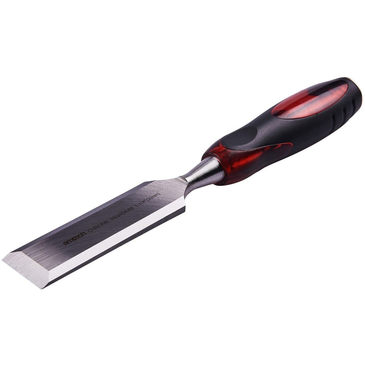 Am-tech 1-1/4" BE WOOD CHISEL WITH SOFT GRIP-CR-V