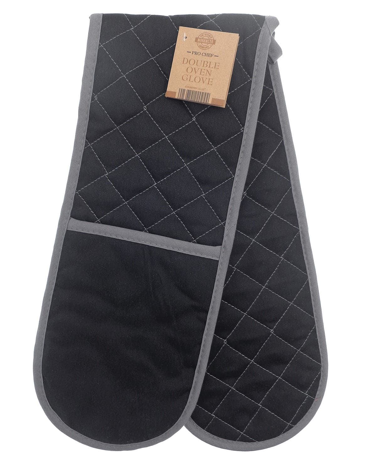Pro Chef Design Double Oven Gloves - Black