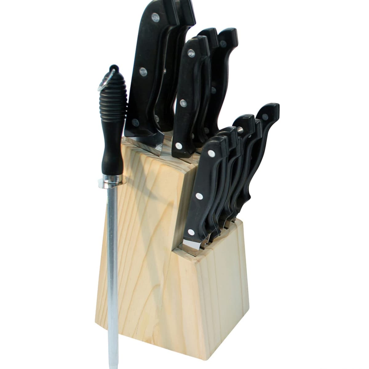 Prima 13 Pc Knife Set With Wooden Block
