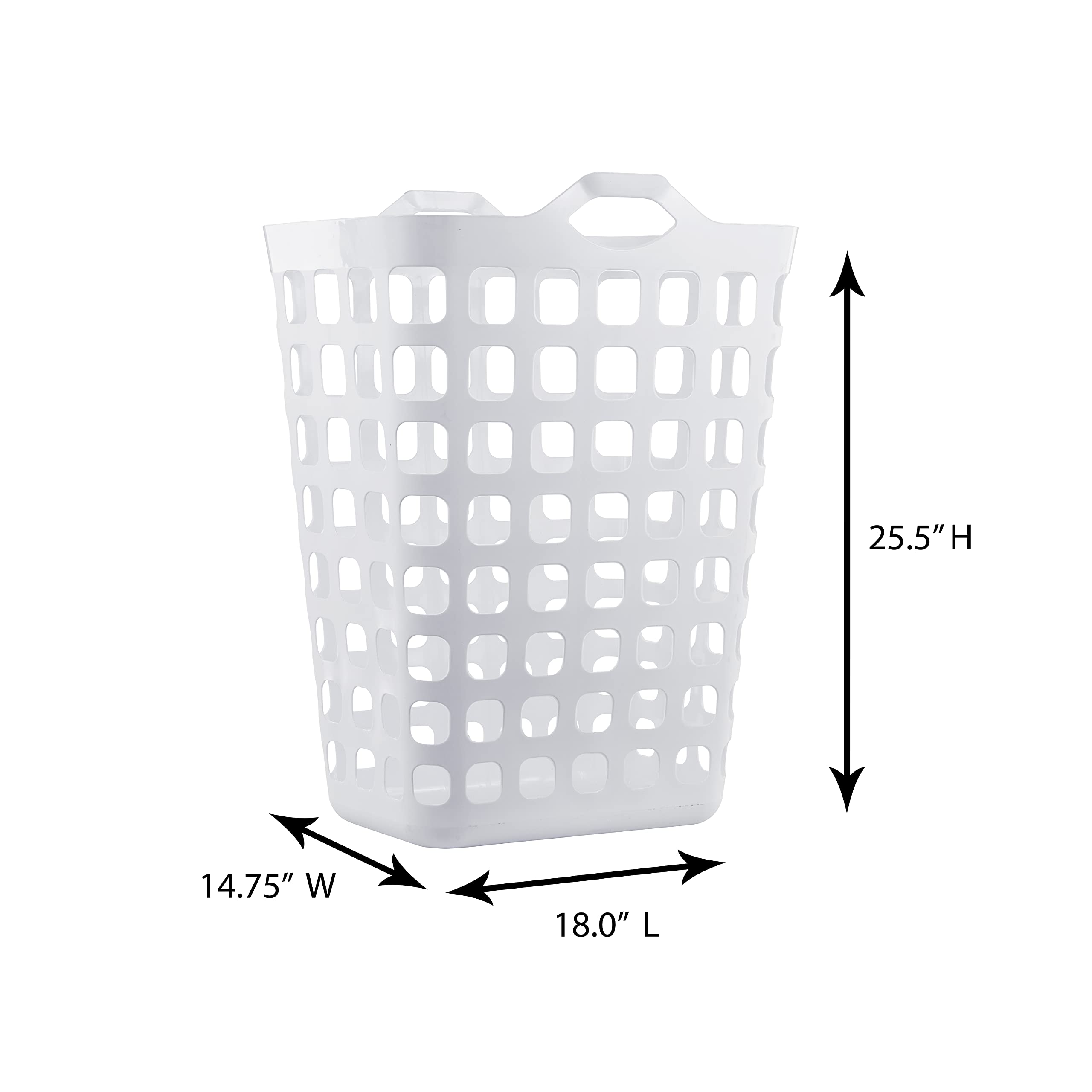 Thumbs-Up Upright Laundry Basket Polar White image