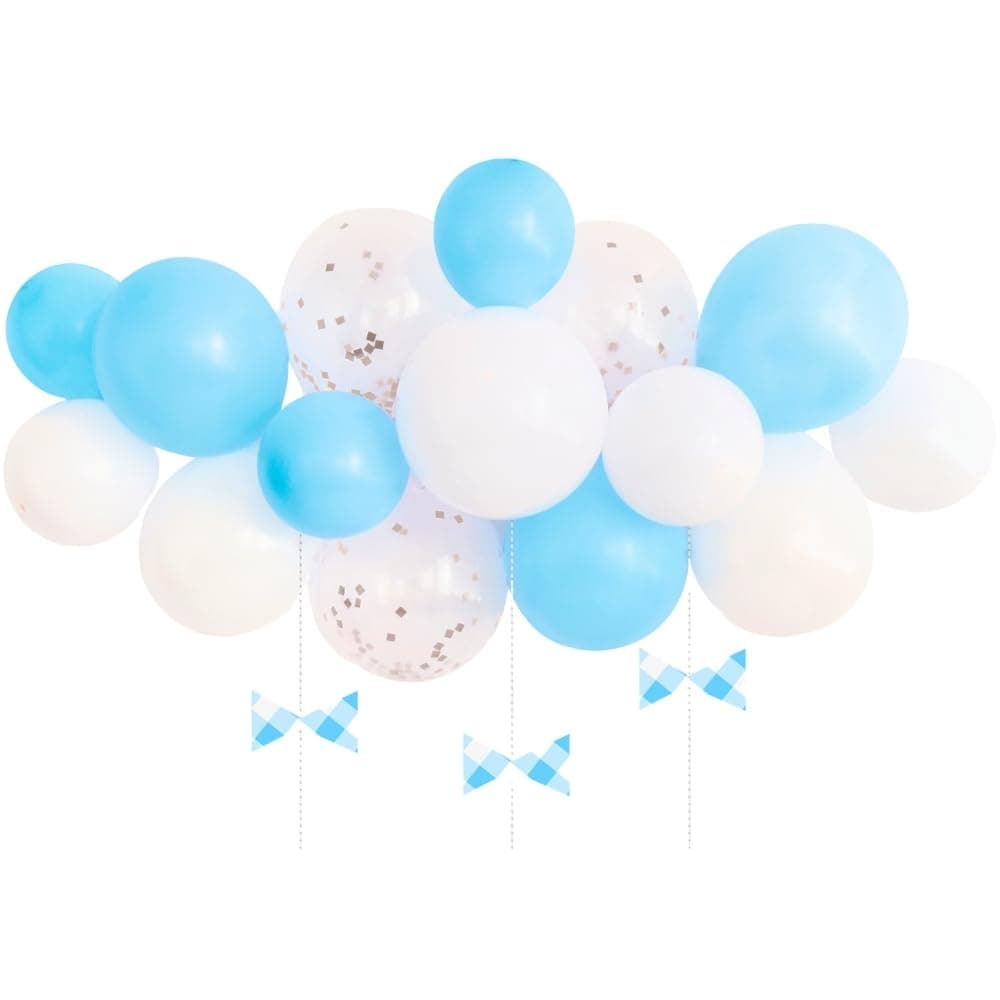 Unique Party Unique Blue Gingham 1st Bday Balloon Arch Kit