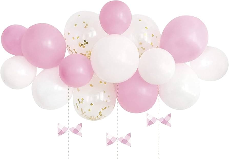 Unique Party Unique Pink Gingham 1st Bday Balloon Arch Kit