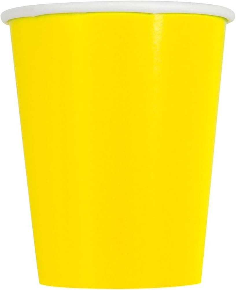 Unique Party Unique 14 Neon Yellow 9oz Cup