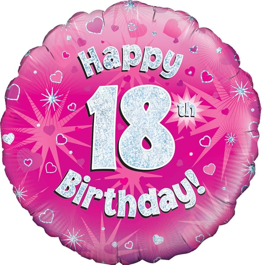 Oaktree 18" Happy Birthday Pink Holographic
