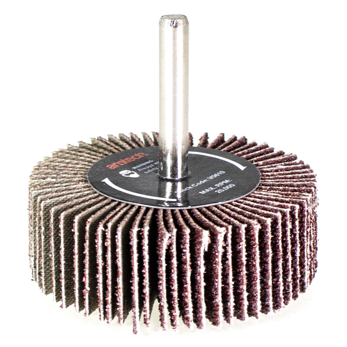 Am-tech 60 X 20 X 6 Mm Abrasive Flap Wheel (Grit 60)