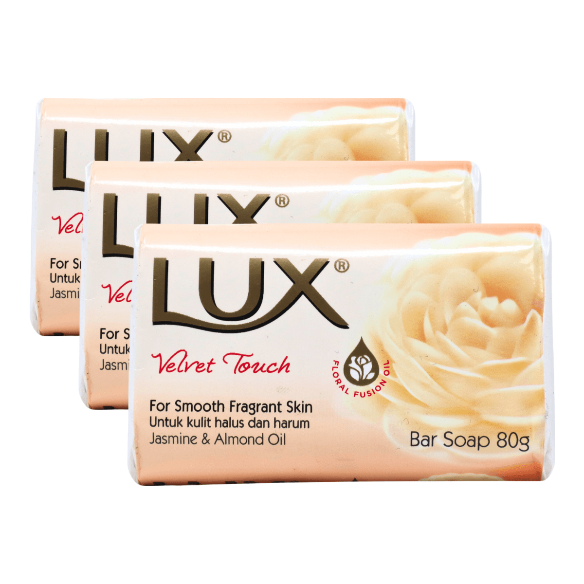Lux Soap 80g Triple Pack Velvet Touch