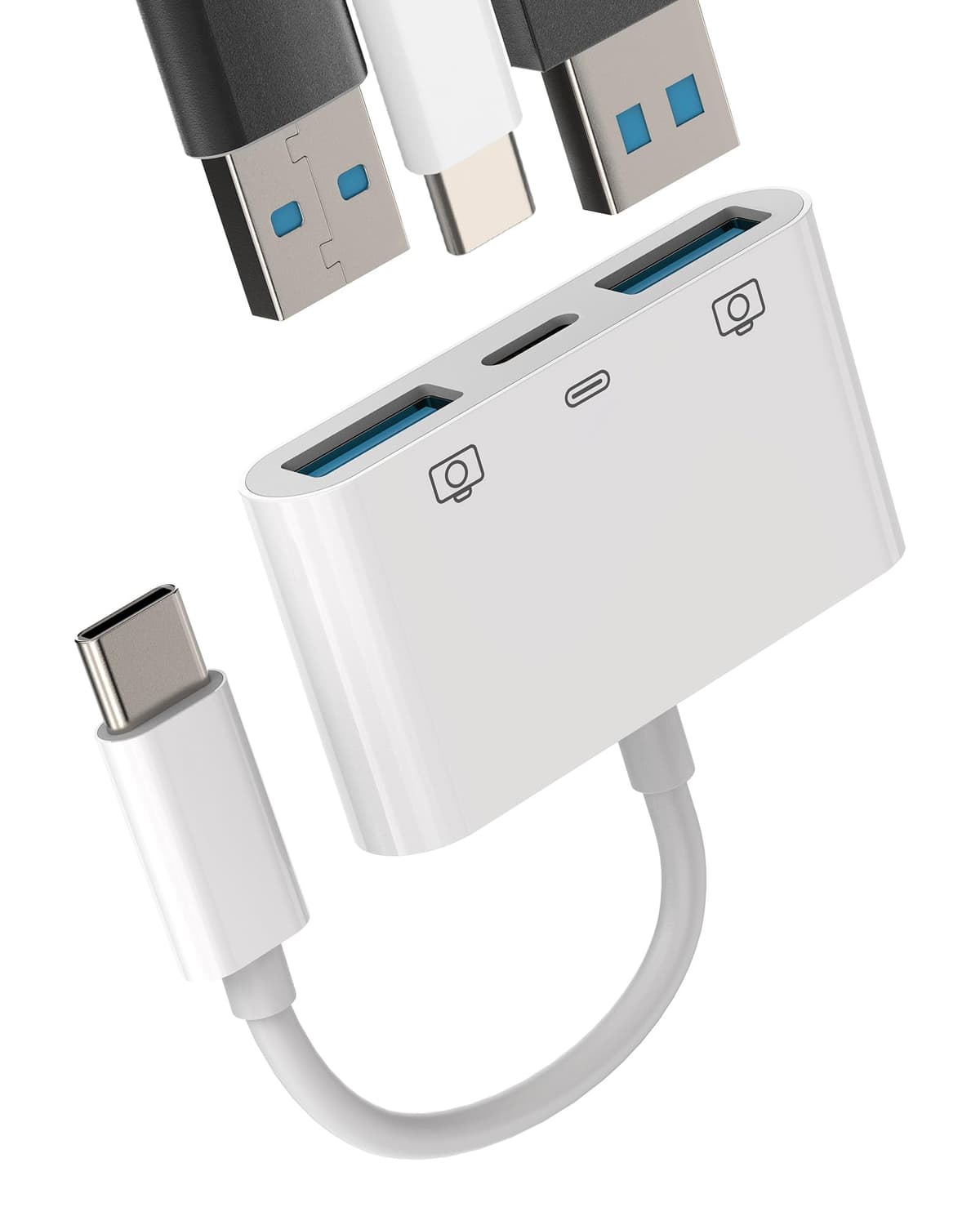 Hamble Type C/usb Plug Through Adaptor