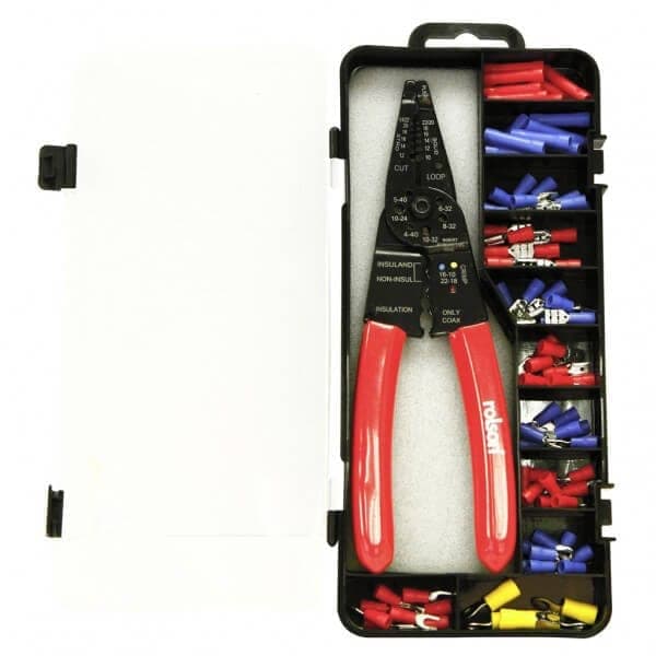 Rolson Tools Crimper Piler Kit With 84pc Connectors