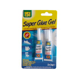 151 Super Glue Gel 2pk 3gm 1
