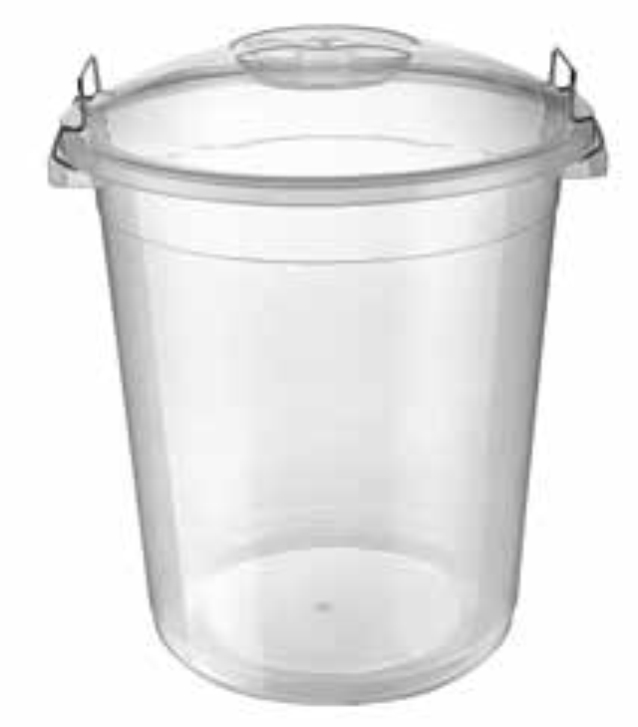 Asude Plastic Oversize Bucket Transparent 50 Lt image
