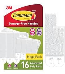 17200B Command Bathroom Assorted Water Resistant Refill Strips