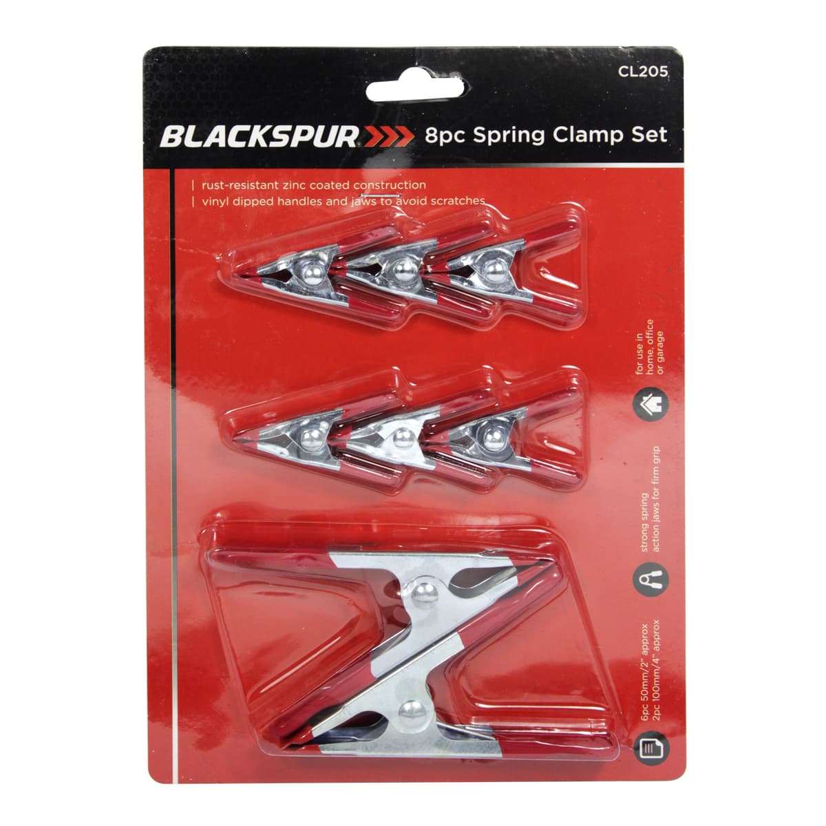 Blackspur 8PC SPRING CLAMP SET