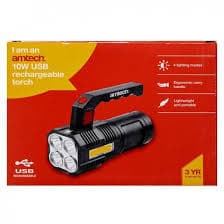 Am-Tech 10W USB rechargeable portable torch 2