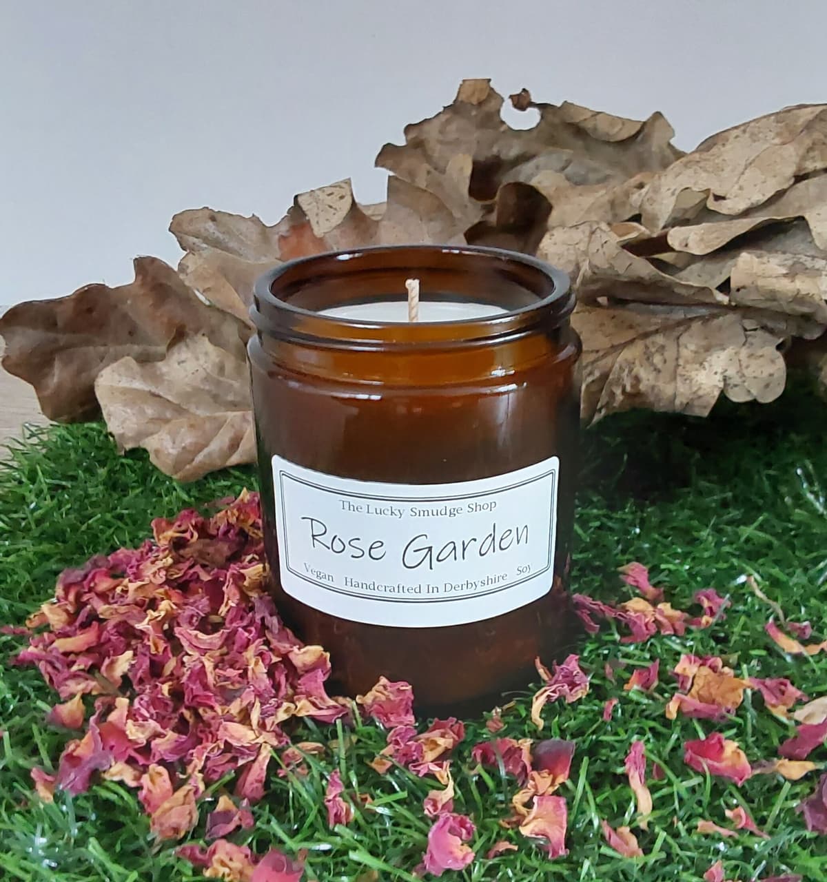 OTL Fragranced Glass Jar Candle Rose Garden