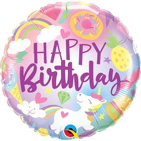 Qualatex 18" Round Foil Print  Balloon 001ct Fantastical Fun Bday