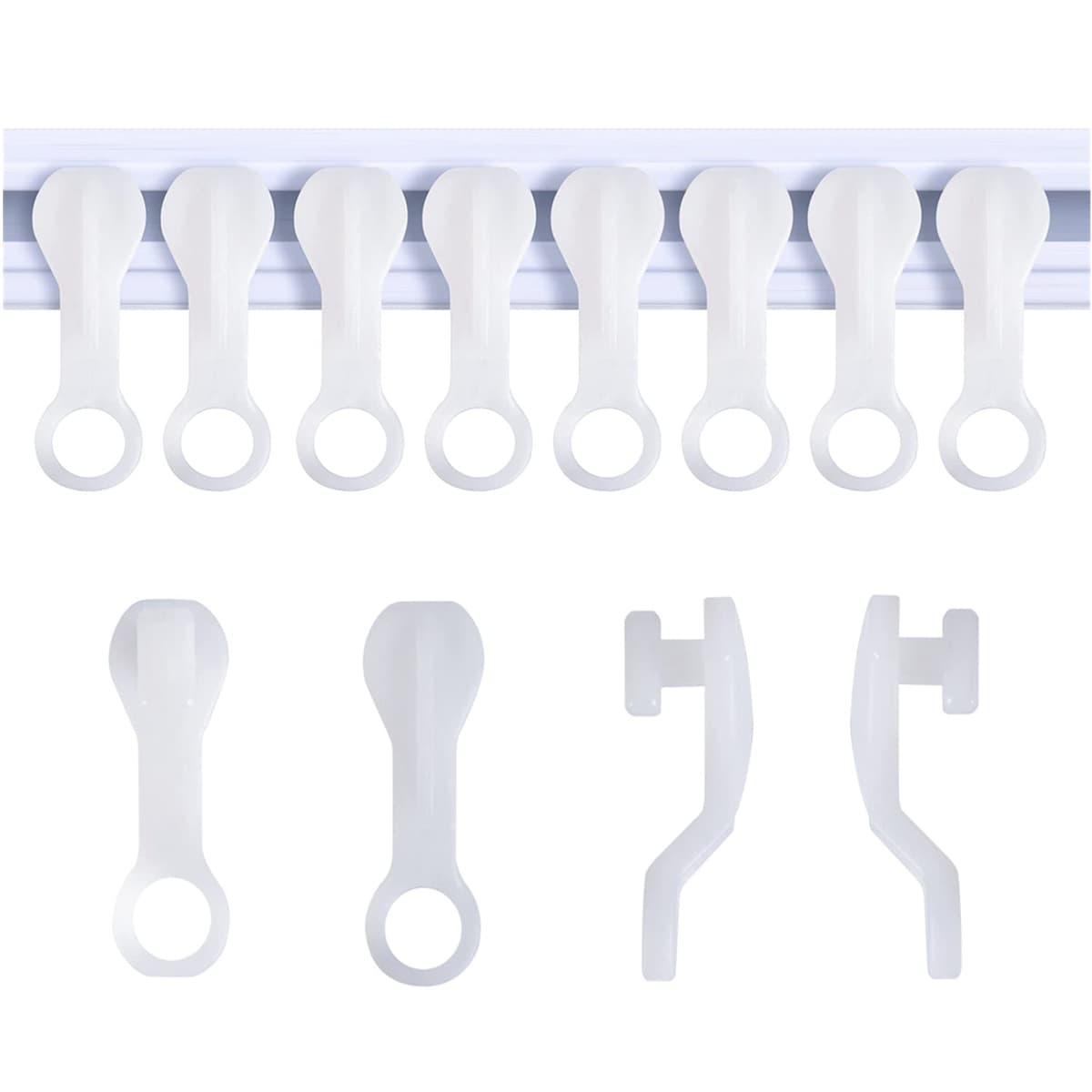 Renaissance Curtain Hooks Pack of 100 White